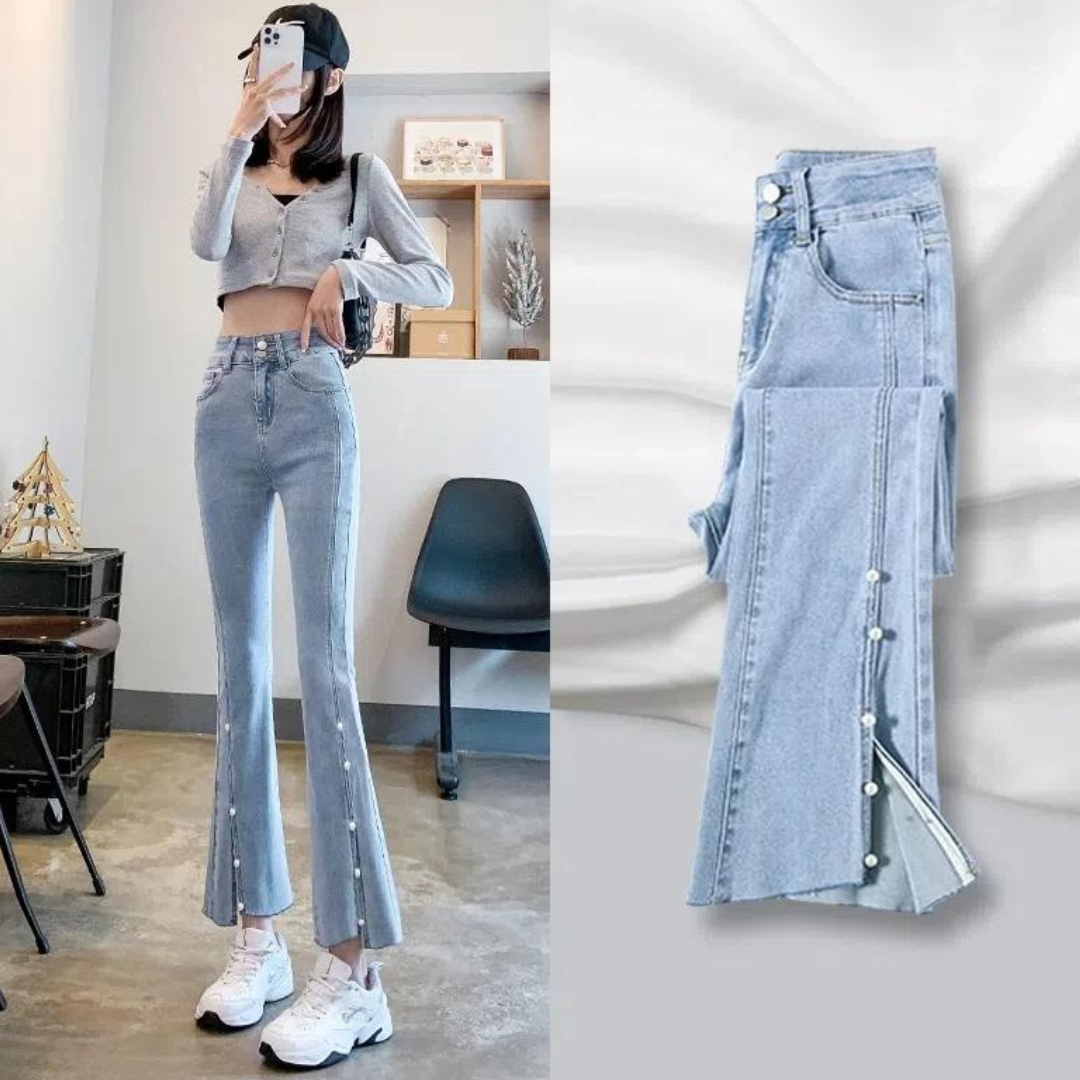 Delinda - Perlengemusterte Jeans