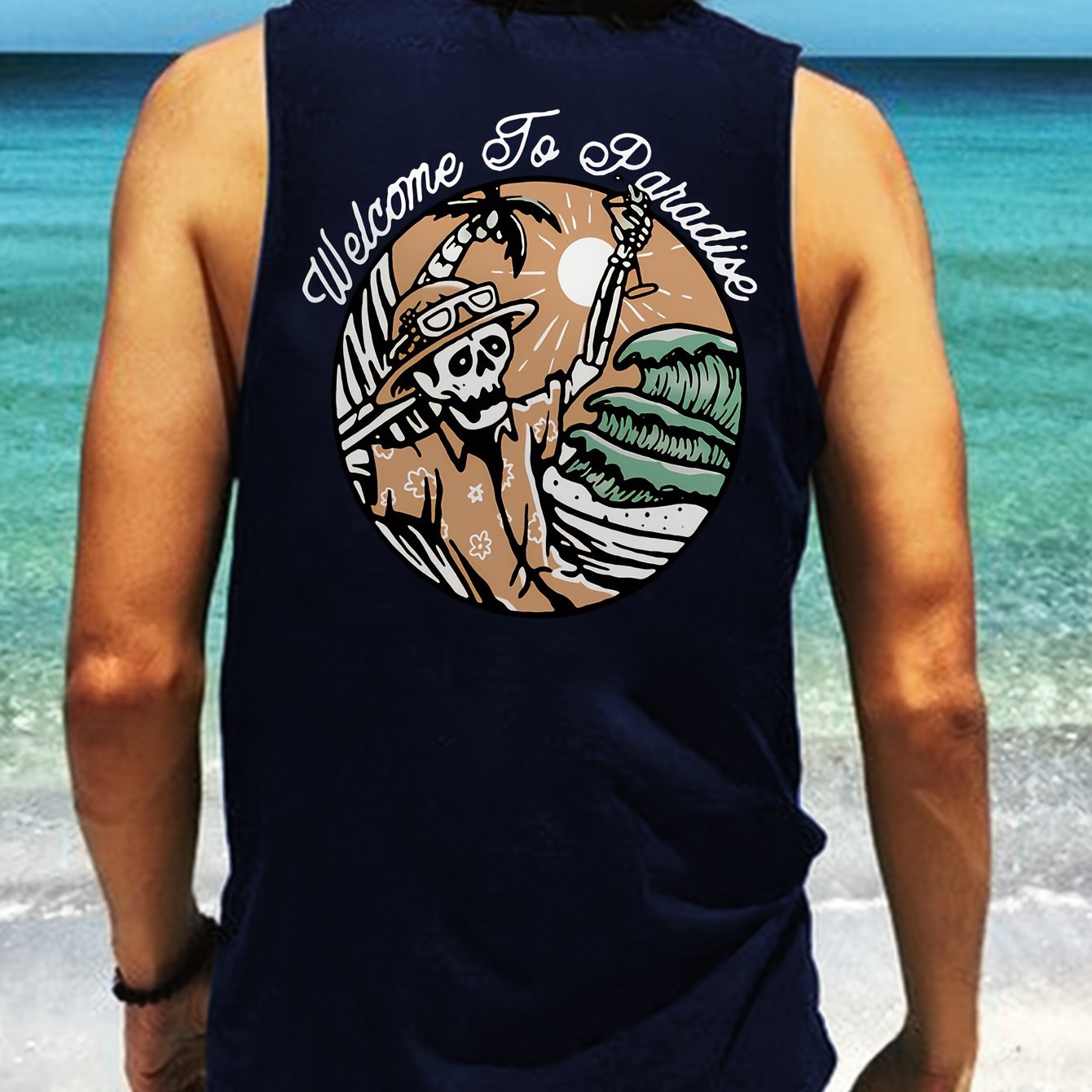 Finn | Dubbelzijdige grafische print heren tanktops