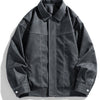 Cas | Herren Casual Kunstlederjacke Mit Klappkragen & Taschen