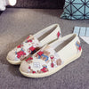 Eline | Flache Espadrilles mit kontrastierenden Streifen