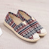 Eline | Flache Espadrilles mit kontrastierenden Streifen