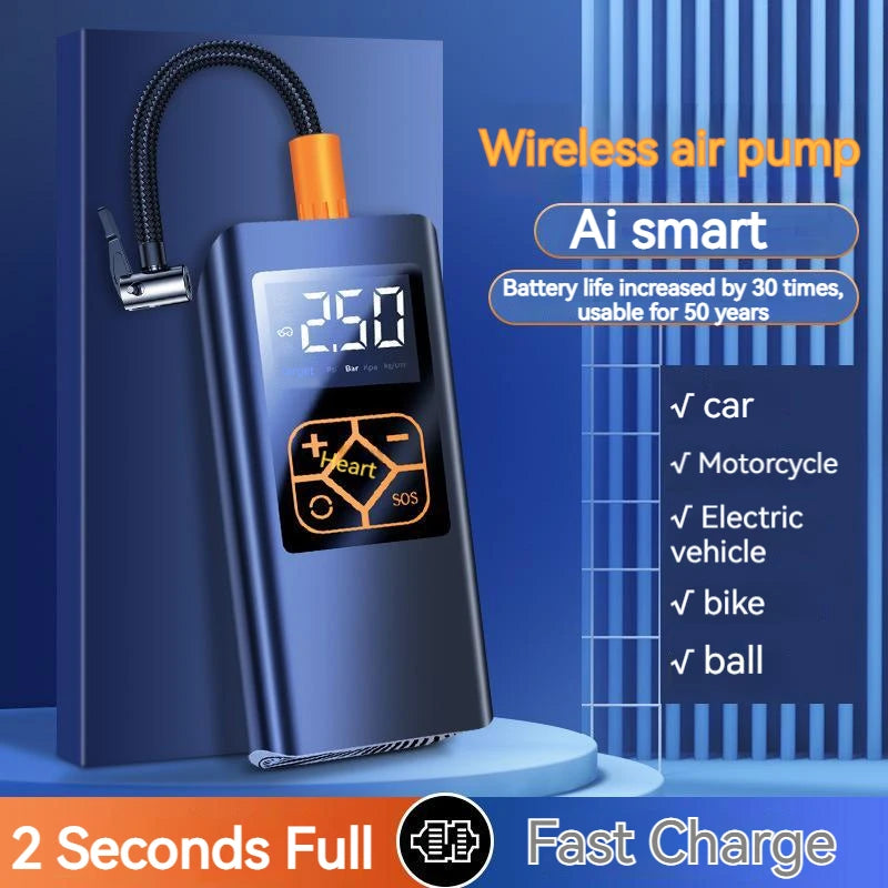 AirMaster™ - Der leistungsstarke tragbare Autoreifenkompressor mit Powerbank!