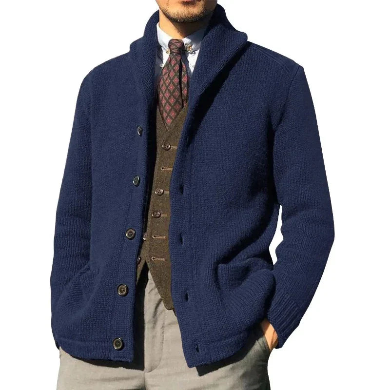 Laurens | Elegante Jacke aus Stoff mit Kragen und Knöpfen