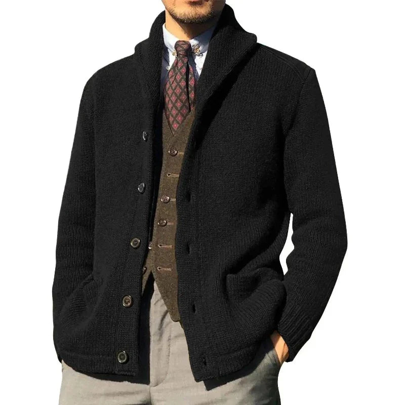 Laurens | Elegante Jacke aus Stoff mit Kragen und Knöpfen