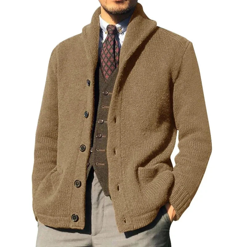 Laurens | Elegante Jacke aus Stoff mit Kragen und Knöpfen