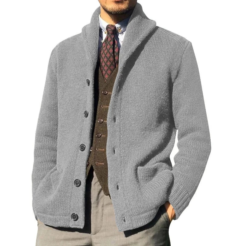 Laurens | Elegante Jacke aus Stoff mit Kragen und Knöpfen