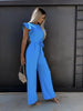 Eline | Jumpsuit mit gerafften Ärmeln und Gürtel