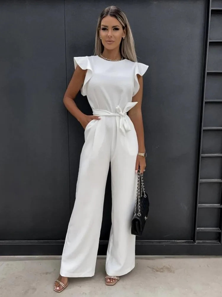 Fleur | Eleganter Jumpsuit mit weitem Bein