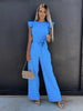 Eline | Jumpsuit mit gerafften Ärmeln und Gürtel