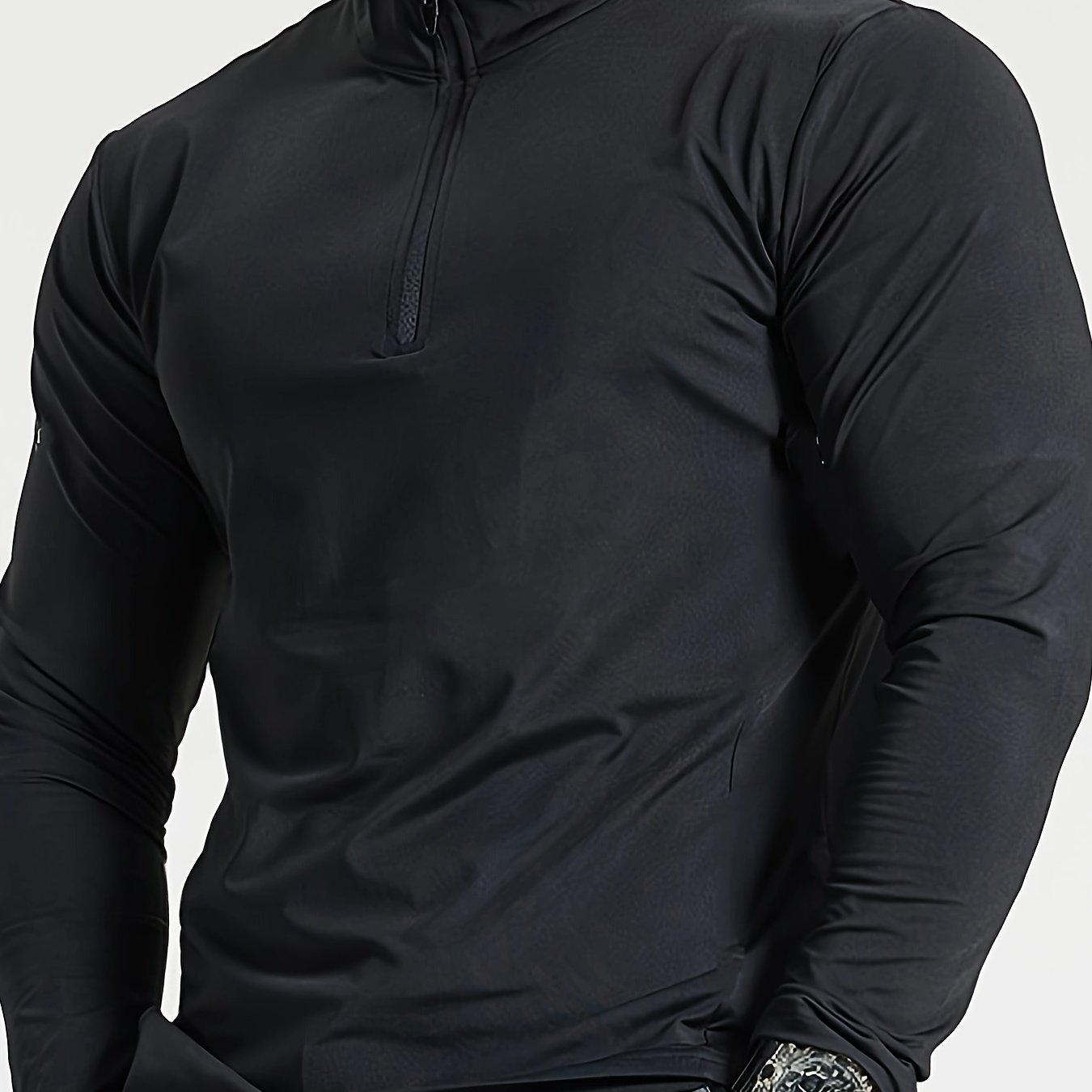 Lars | Slim-fit henley-shirt met halve rits en lange mouwen