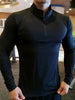 Lars | Slim-fit henley-shirt met halve rits en lange mouwen