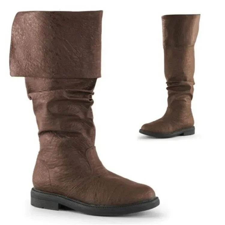 Frederik | Hohe Stiefel Mit Denim-Print Für Herren