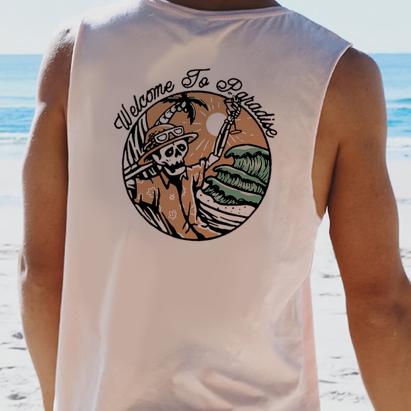 Finn | Dubbelzijdige grafische print heren tanktops