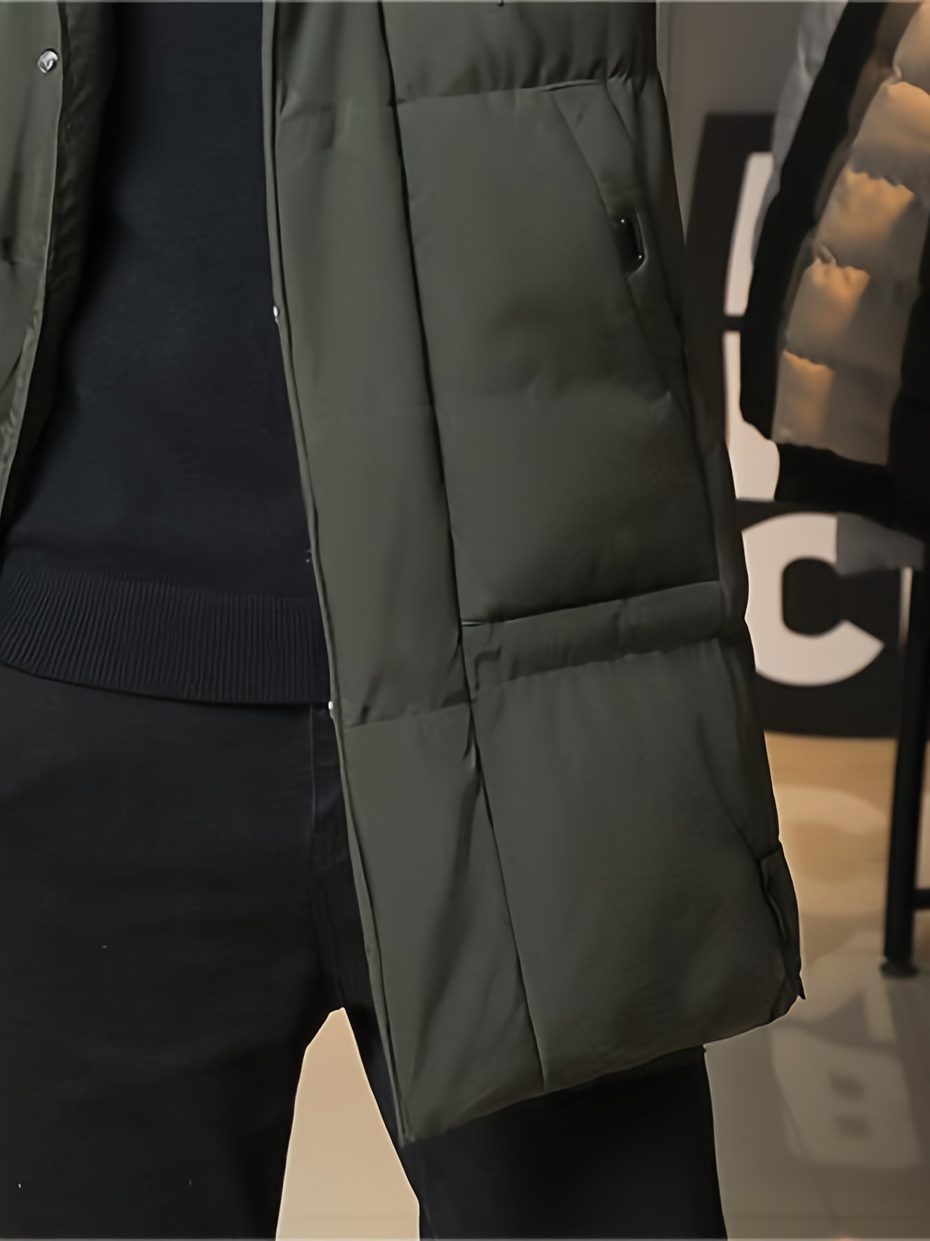 Cas | Warmer, dicker gesteppter Wintermantel für Herren