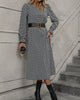 Bedrucktes Kleid mit Rundhalsausschnitt