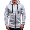 Lars | Winddichter Herren-Kapuzenpullover mit Reißverschluss und Kordeln aus Fleece