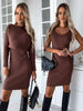 ChicSet™ - Damen Zweiteiliges Set mit Langarm-Oberteil und Engem Trägerrock