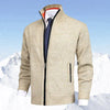 John | Elegante Herren-Strickjacke mit Reißverschluss, Kragen und Taschen