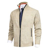 John | Elegante Herren-Strickjacke mit Reißverschluss, Kragen und Taschen