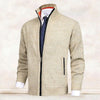 John | Elegante Herren-Strickjacke mit Reißverschluss, Kragen und Taschen