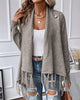 Anita | Einfarbige Winter-Strickjacke