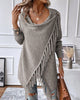 Anita | Einfarbige Winter-Strickjacke