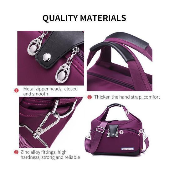 SafeStyle™ - Die modische, diebstahlsichere Handtasche aus wasserfestem Nylon!