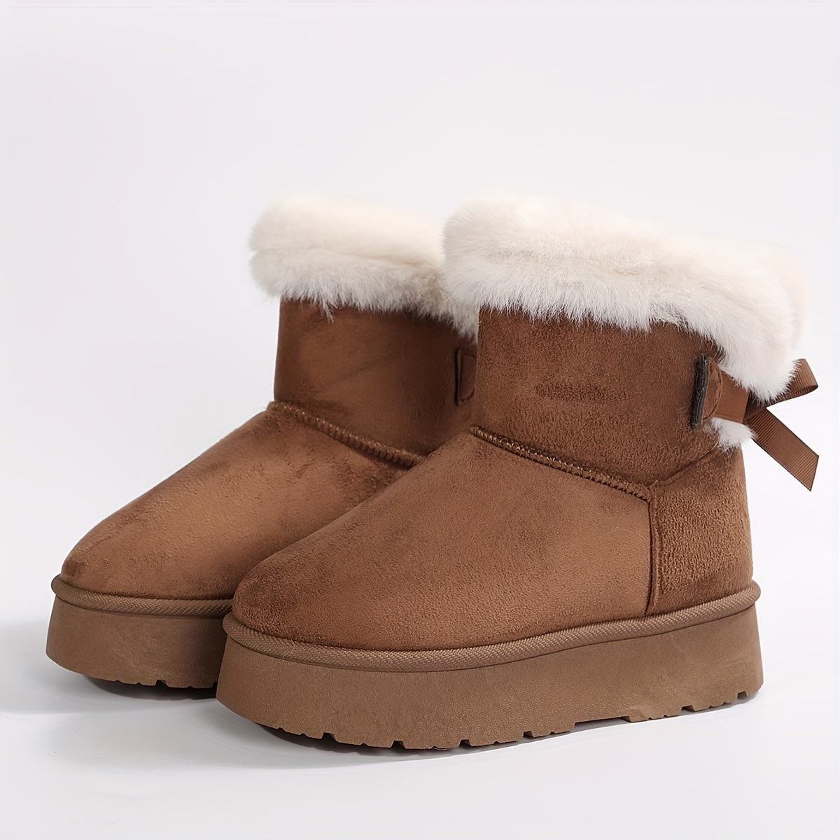 Ella | Flauschig gefütterte Winterstiefel mit Uni-Farbe