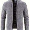 Daan | Warme Herren-Strickjacke mit Stehkragen und Reißverschlusstaschen