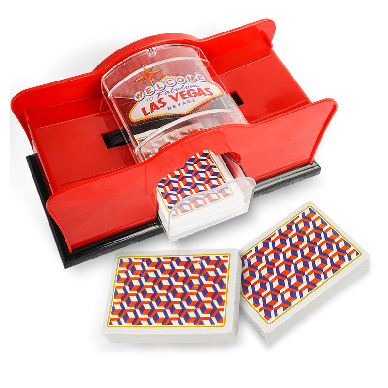 ShuffleMate™ – Handkurbel-Kartenmischmaschine für Poker, Blackjack und mehr