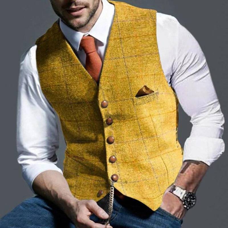 Boss | Business-like light checked waistcoat