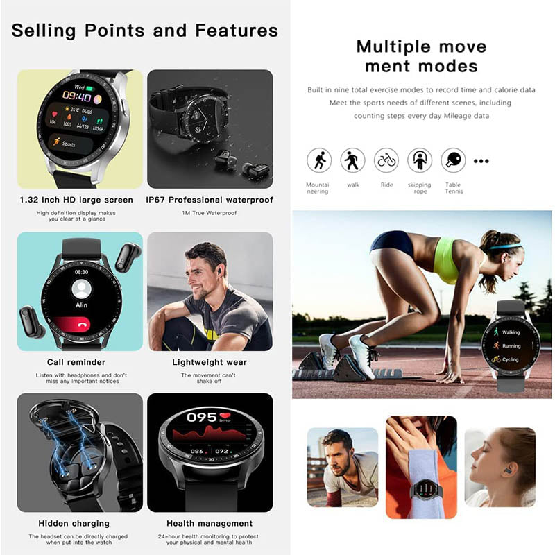 FusionFit™ Die ultimative 2-in-1-Kombination aus Smartwatch und Ohrhörern