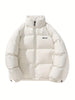 Jasper | Warme Winddichte Herren-Winterjacke Mit Stehkragen Und Besticktem Logo