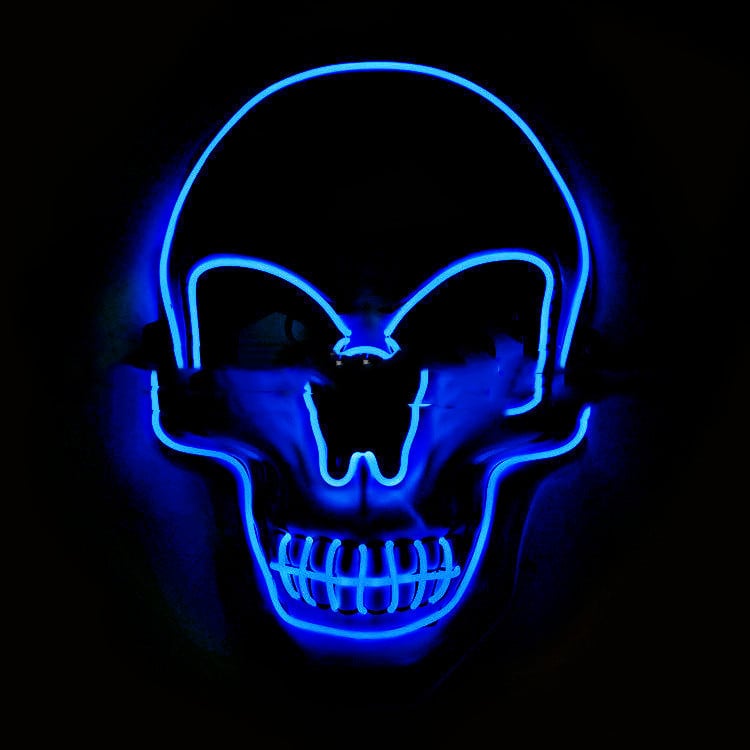 SkullGlow™ – Die ultimative leuchtende LED-Totenkopfmaske für Halloween-Partys!