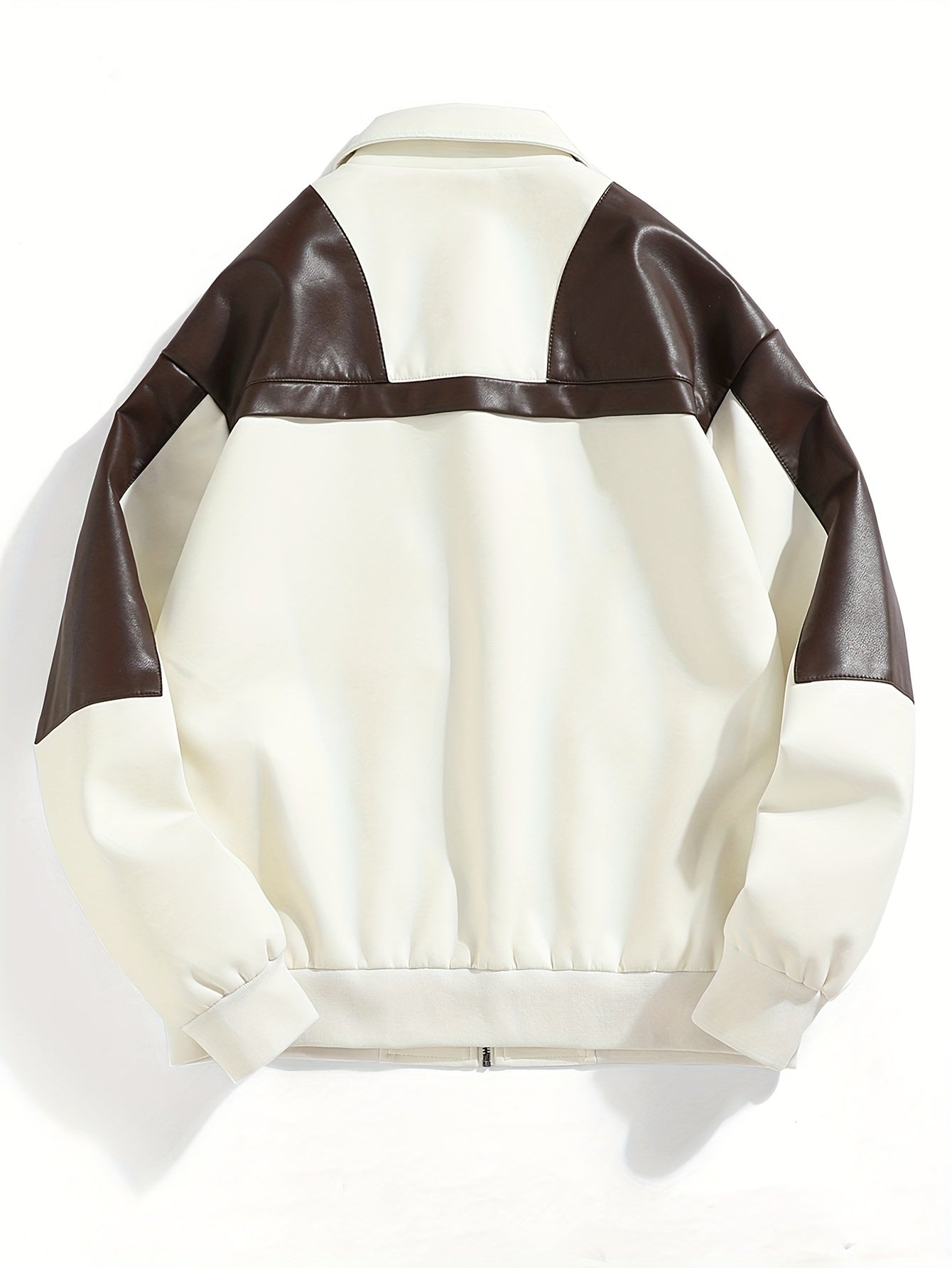 Ruben | Coole Herren Bikerjacke Aus Kontrastierendem PU-Leder