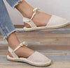 Sophie | Flache Espadrilles aus Hanfseilgewebe