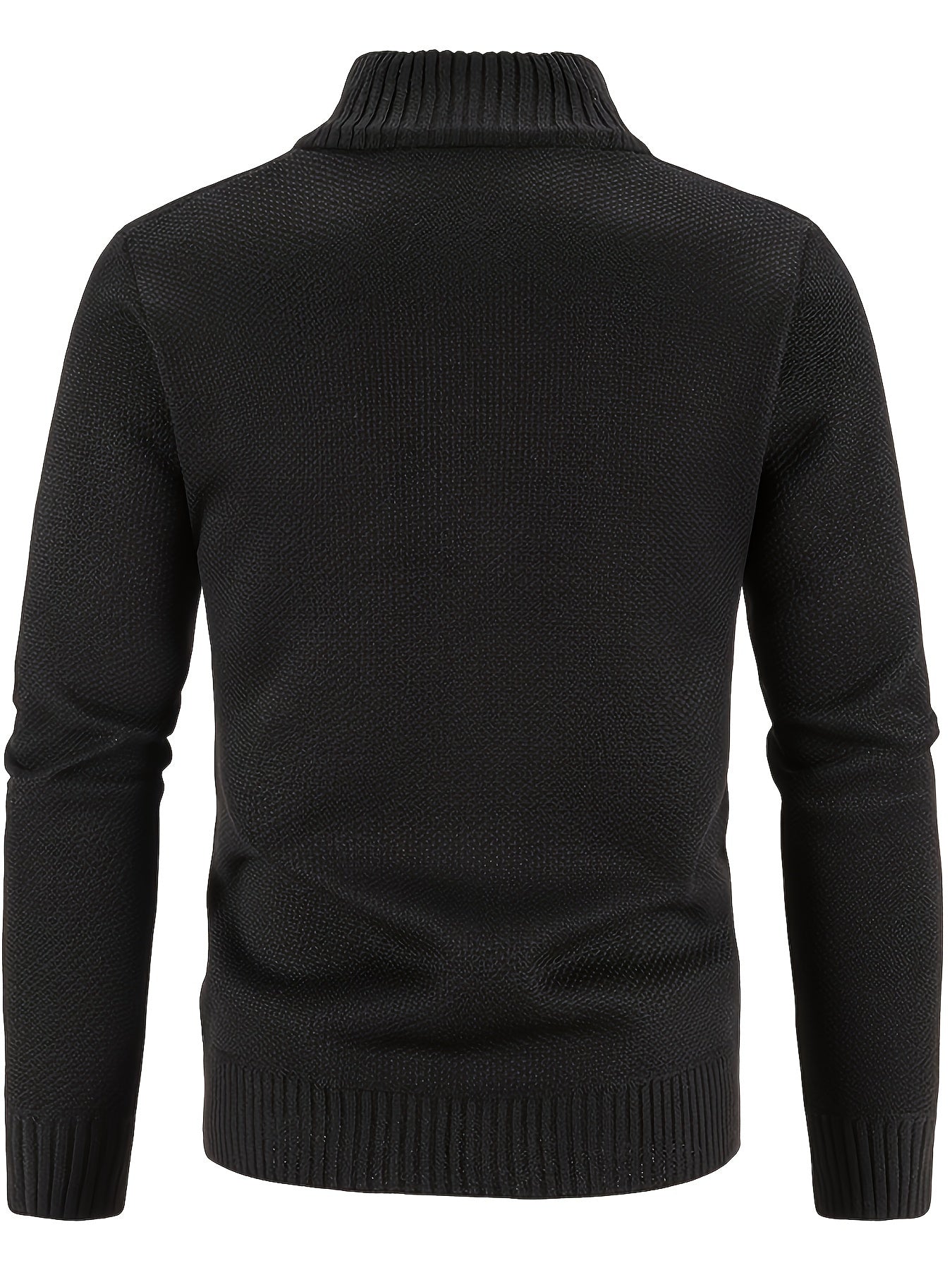 Daan | Warme Herren-Strickjacke mit Stehkragen und Reißverschlusstaschen