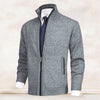 John | Elegante Herren-Strickjacke mit Reißverschluss, Kragen und Taschen