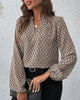 Lässige Bluse mit V-Ausschnitt und Druck