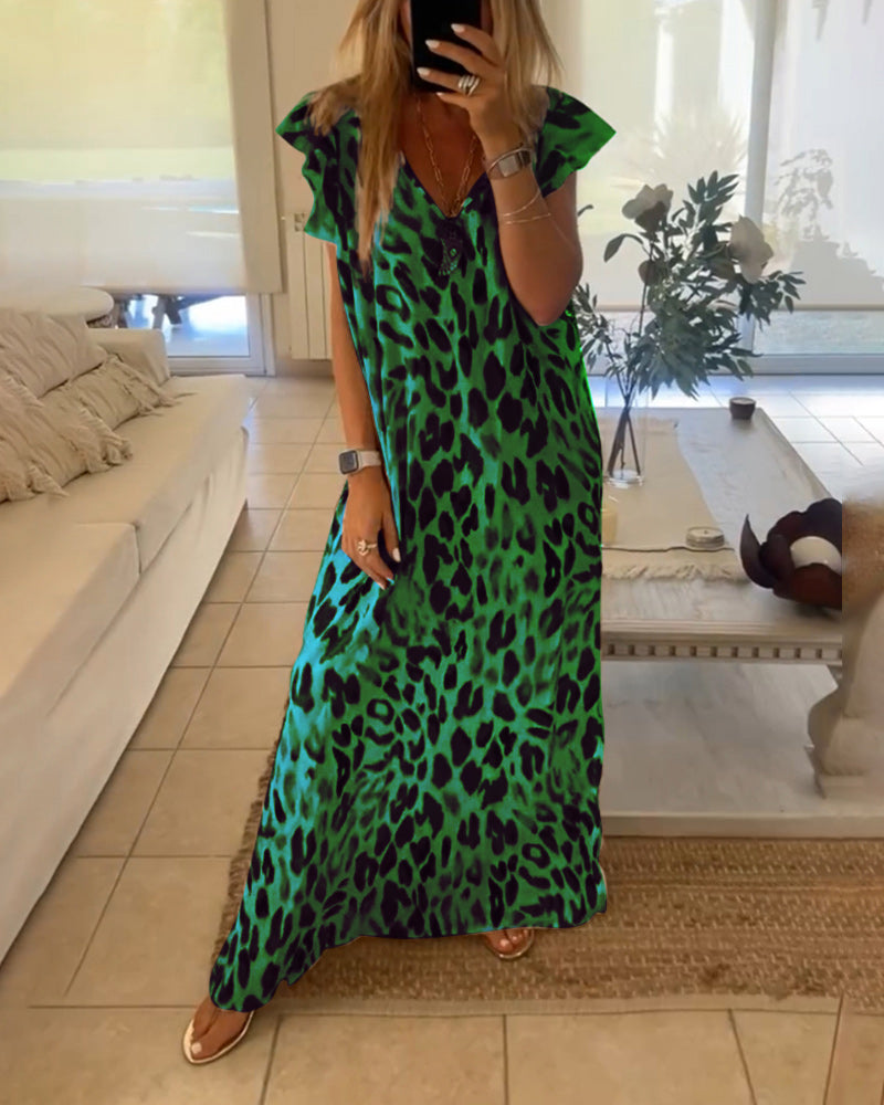 Kurzärmeliges Kleid im Retro-Stil