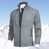 John | Elegante Herren-Strickjacke mit Reißverschluss, Kragen und Taschen