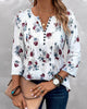 Elegante Bluse mit floralen Druckknöpfen