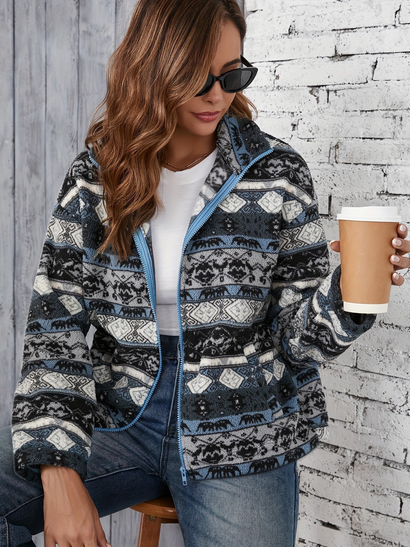 Eline | Fleece Jack traf Stammesdruck