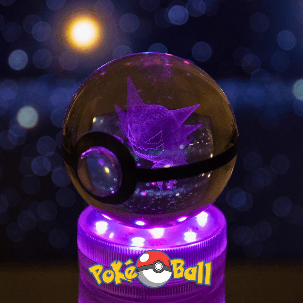 PokéCrystal™ - Der magische Pokéball mit LED-Lichtbasis für Pokémon-Fans!