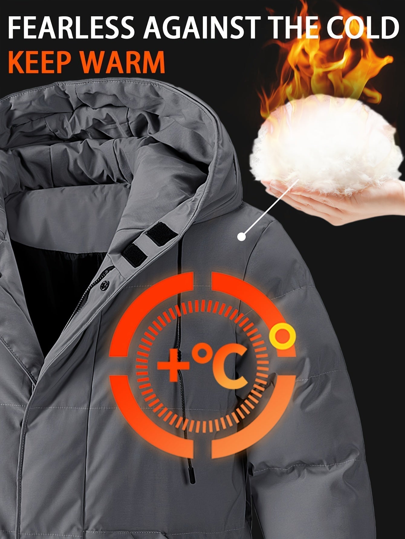 Thijs | Warmer Wintermantel mit Kapuze und großen Taschen