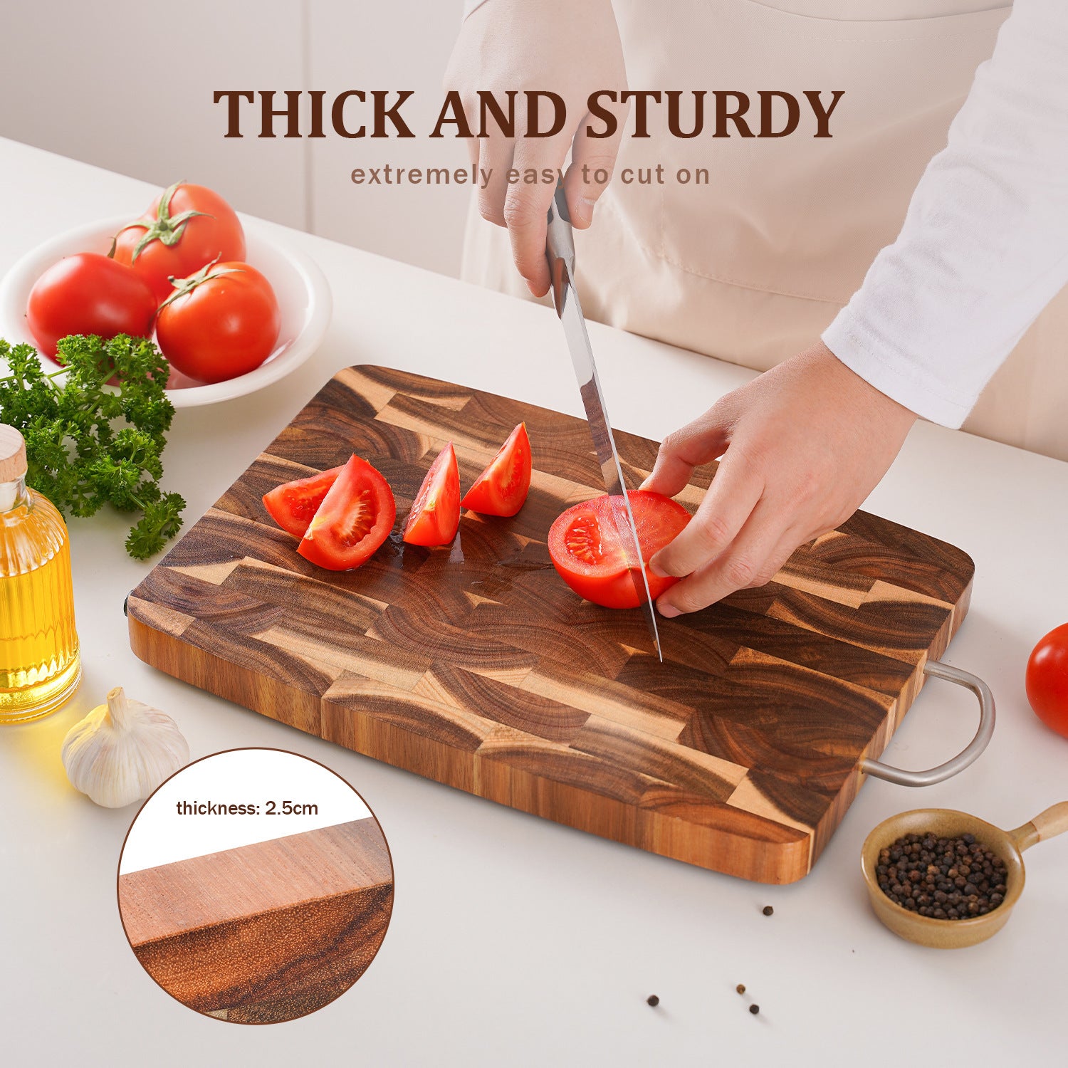 AcaciaGrid™ Geometric Splicing Chopping Board | Verleihen Sie Ihrer Küche Stil