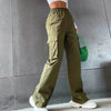 Janlie | Damen Cargohose mit hoher Taille