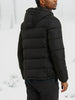 Tom | Eleganter Einfarbiger Puffer-Mantel mit Kapuze und Taschen
