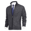 John | Elegante Herren-Strickjacke mit Reißverschluss, Kragen und Taschen