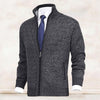 John | Elegante Herren-Strickjacke mit Reißverschluss, Kragen und Taschen